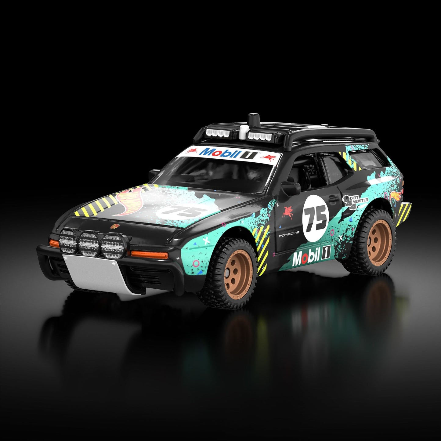 Hot Wheels Mobil 1 Porsche Dirtmeister 944 - Xe Mô Hình Kim Loại 1:64 Sưu Tầm Cao Cấp Mattel HWF10