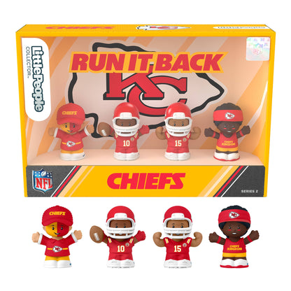 Little People Collector Kansas City Chiefs Alternate Jersey Figure Set - Bộ Hình Nhân Cầu Thủ NFL Sưu Tầm - Mattel - Hình ảnh sản phẩm