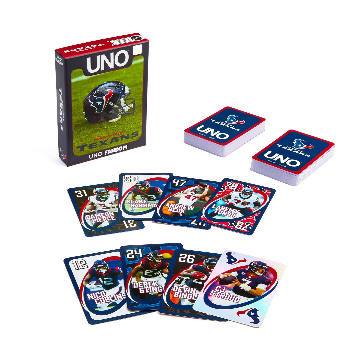 UNO Fandom NFL Houston Texans Game Deck - Bộ Bài UNO Đội Bóng Houston Texans - Mattel - Hình ảnh sản phẩm