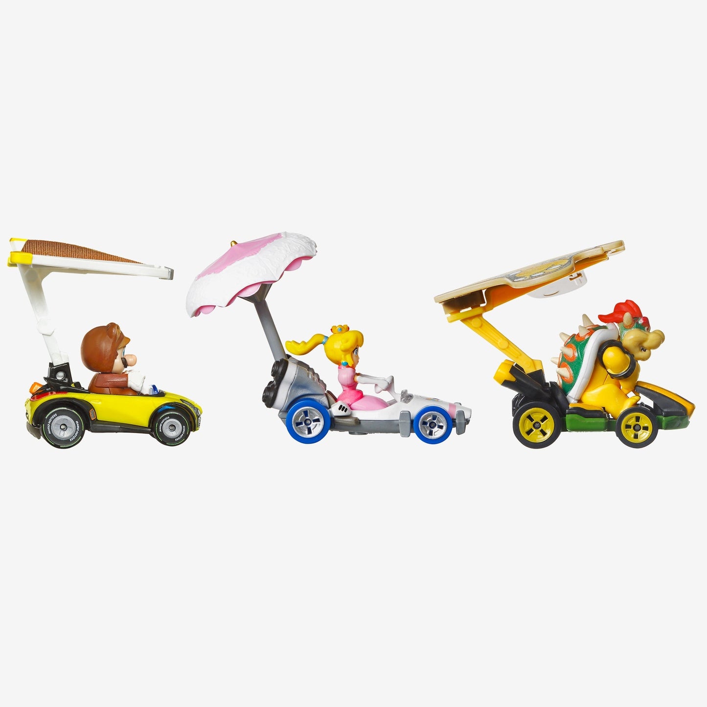Hot Wheels MARIOKART Vehicle + Glider, Set of 3 - Bộ 3 Xe Mô Hình Mario Kart - Mattel - Hình ảnh bổ sung 5