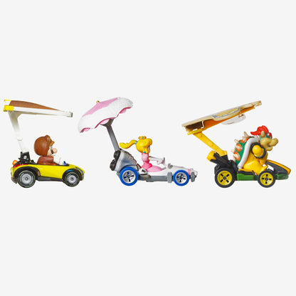 Hot Wheels MARIOKART Vehicle + Glider, Set of 3 - Bộ 3 Xe Mô Hình Mario Kart - Mattel - Hình ảnh bổ sung 5