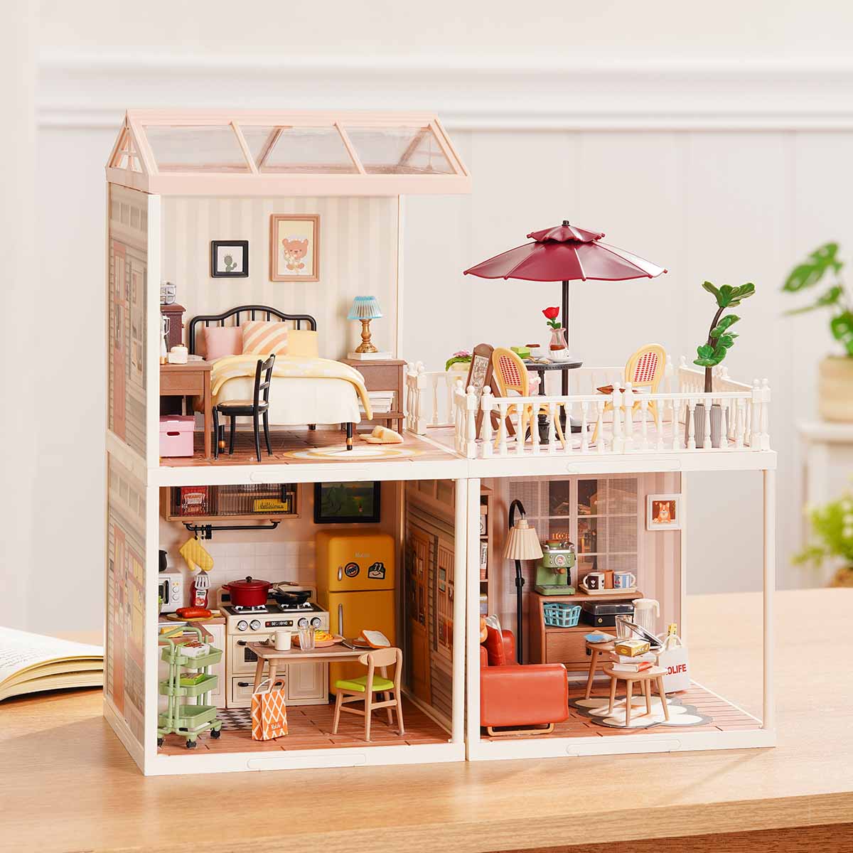 Rolife Super Creator Series - 3 in 1 L Shape - Mô hình nhà gỗ DIY tí hon - Rolife