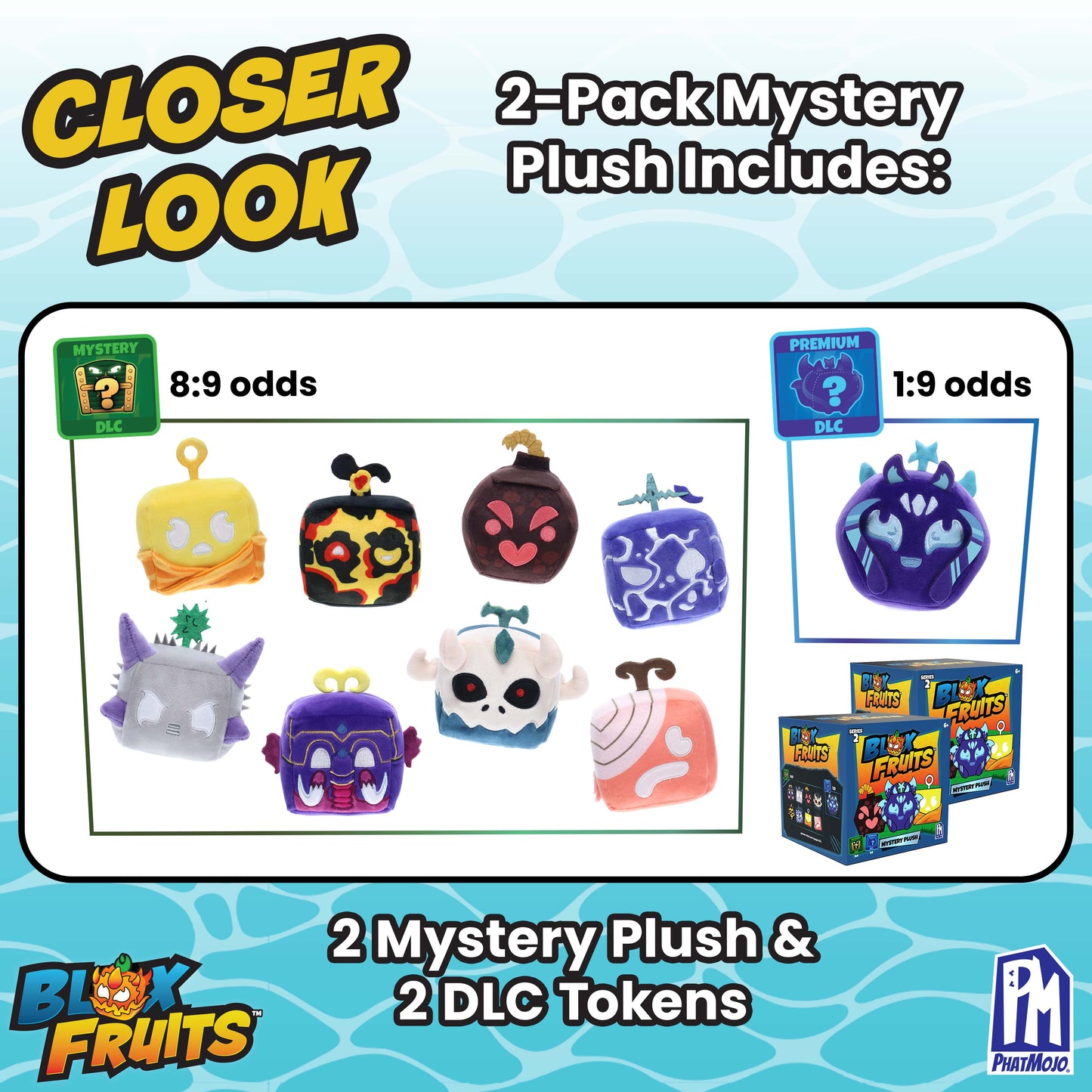 BLOX FRUITS - Collectible Mystery Plush 2-Pack (4" Tall, Series 2) - Bộ 2 Thú Bông Bí Ẩn Sưu Tầm PhatMojo - Hình ảnh chi tiết 2