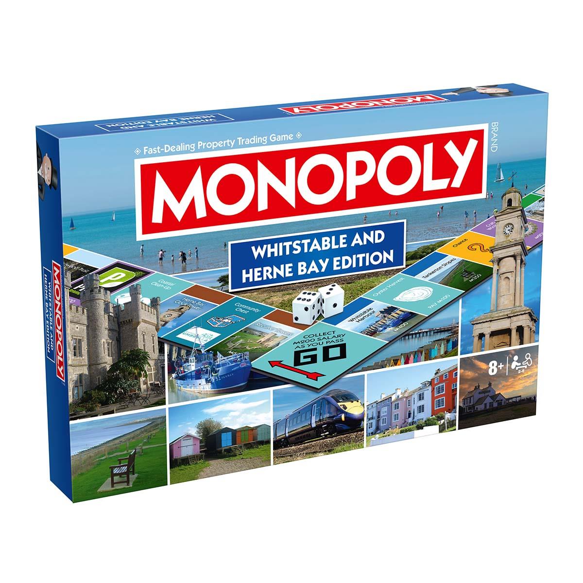 Whitstable and Herne Bay Monopoly Board Game - Trò Chơi Cờ Tỷ Phú Phiên Bản Bờ Biển Kent - Winning Moves - Hình ảnh sản phẩm