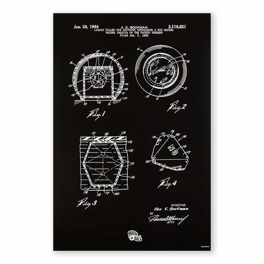 Art of Engineering Magic 8 Ball Print - Tranh In Sơ Đồ Kỹ Thuật - Mattel Creations - Hình ảnh chi tiết 2