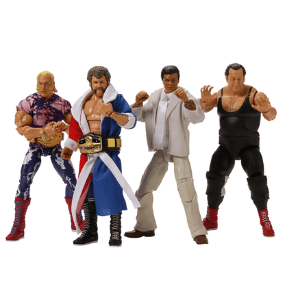 WWE Elite Collection Legends From the Territory Era 4-Figure Multipack - Bộ 4 Mô Hình Đấu Vật Mỹ - Mattel Creations