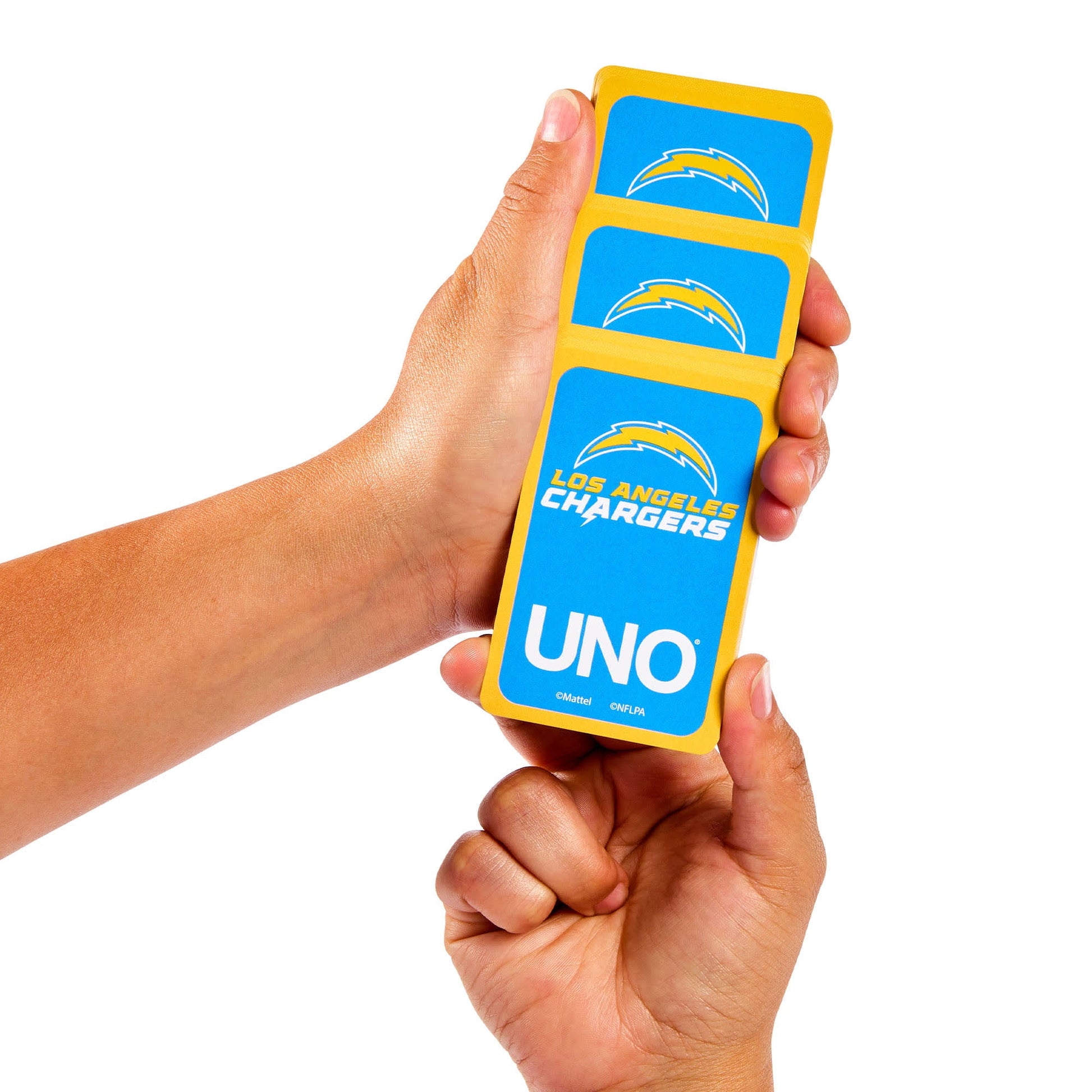 UNO Fandom NFL Los Angeles Chargers Game Deck - Bộ Bài Thẻ Bài Sưu Tầm Mattel - Hình ảnh bổ sung 7