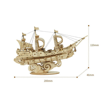 Rolife Modern 3D Wooden Puzzle - Sailling Ship TG305 - Mô hình thuyền buồm gỗ 3D lắp ráp - Rolife
