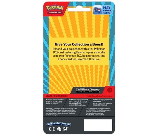 Thẻ bài Pokemon TCG 2 Pack Blister Pawmot