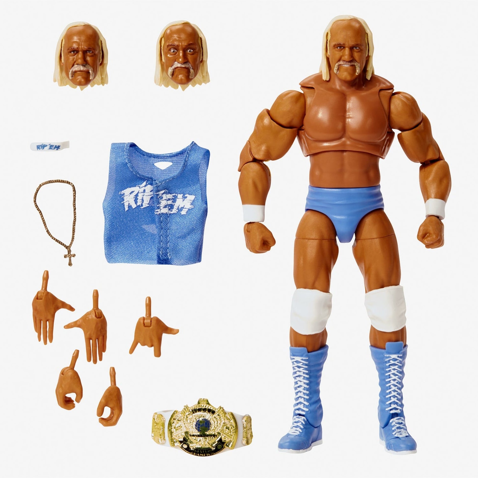 WWE No Holds Barred Ultimate Edition Hulk Hogan & Zeus Collectible Figures - Bộ mô hình đồ chơi sưu tầm cao cấp - Mattel - Góc nhìn khác 3