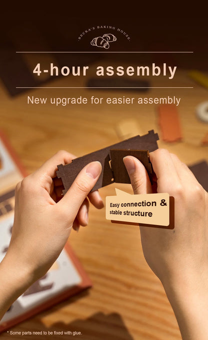Rolife DIY Miniature House - Becka's Baking House - Mô hình nhà búp bê gỗ tự lắp ráp - Rolife DG161