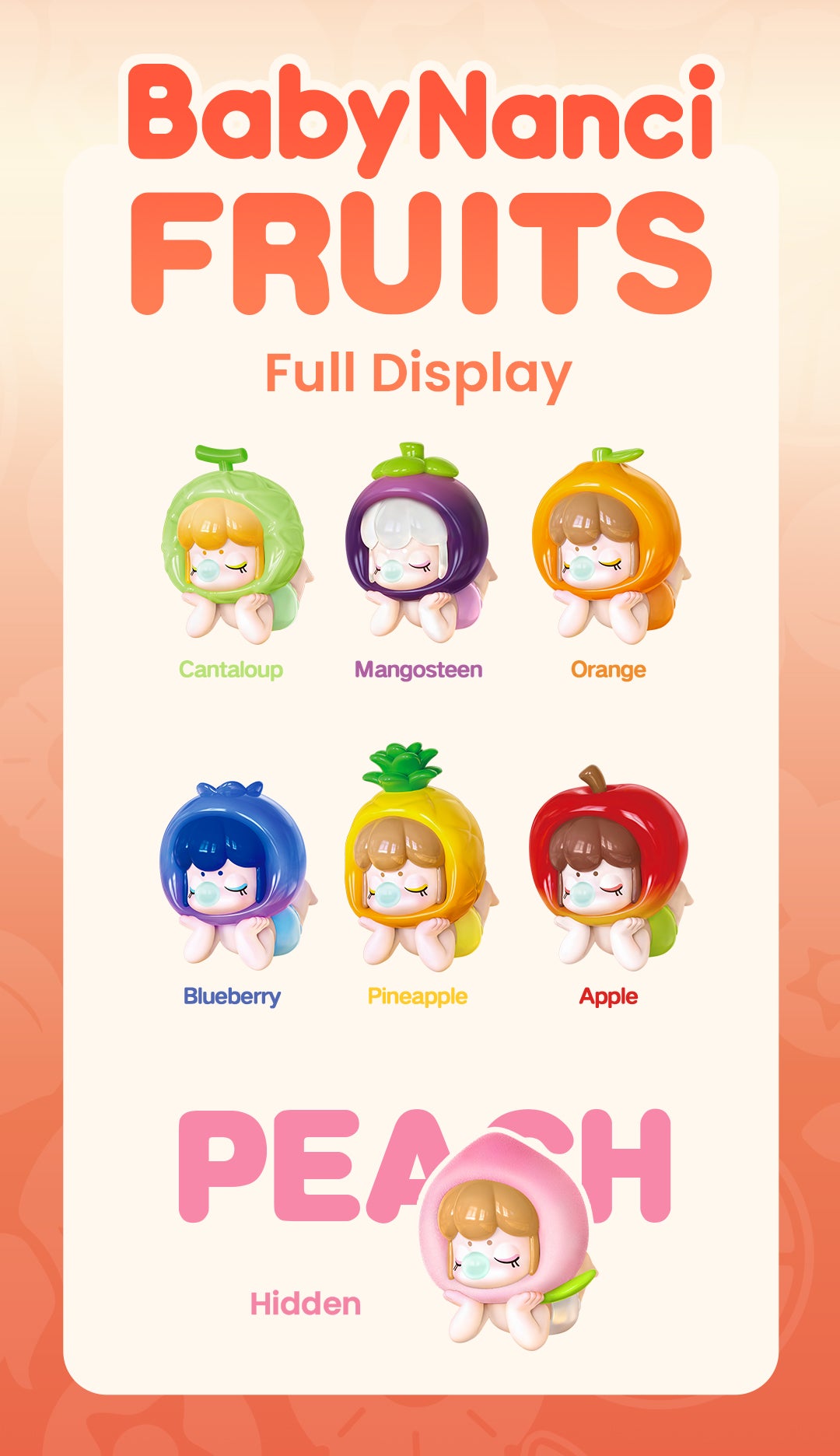Rolife Baby Nanci Fruits Surprise Figure Dolls NBXX - Mô hình Blind Box - Rolife