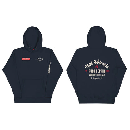 Hot Wheels Customizable Auto Repair Mechanic Navy Hoodie - Áo Hoodie Tùy Chỉnh Hot Wheels - Hình ảnh bổ sung 4