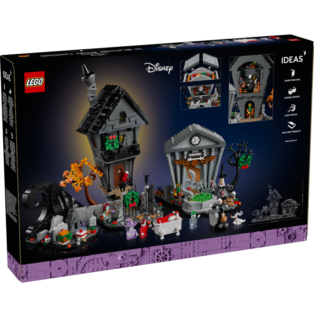 LEGO® Ideas Disney Tim Burton’s The Nightmare Before Christmas - Bộ Lắp Ráp Mô Hình Halloween Town 21351 LEGO - ảnh 4 - Build