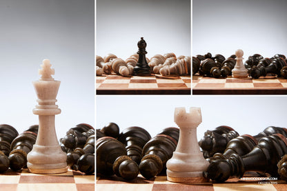 Cờ Vua Gỗ & Resin - Bàn cờ vua mini thủ công cao cấp - Miniwood Design