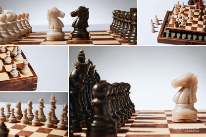 Cờ Vua Gỗ & Resin - Bàn cờ vua mini thủ công cao cấp - Miniwood Design