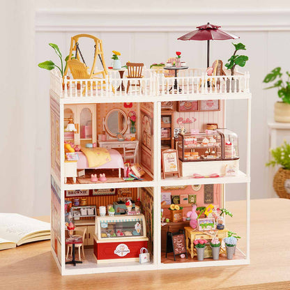 Rolife Super Creator 4-in-1 DIY House - Four Grid Display Layout - Mô hình nhà búp bê lắp ráp - Rolife