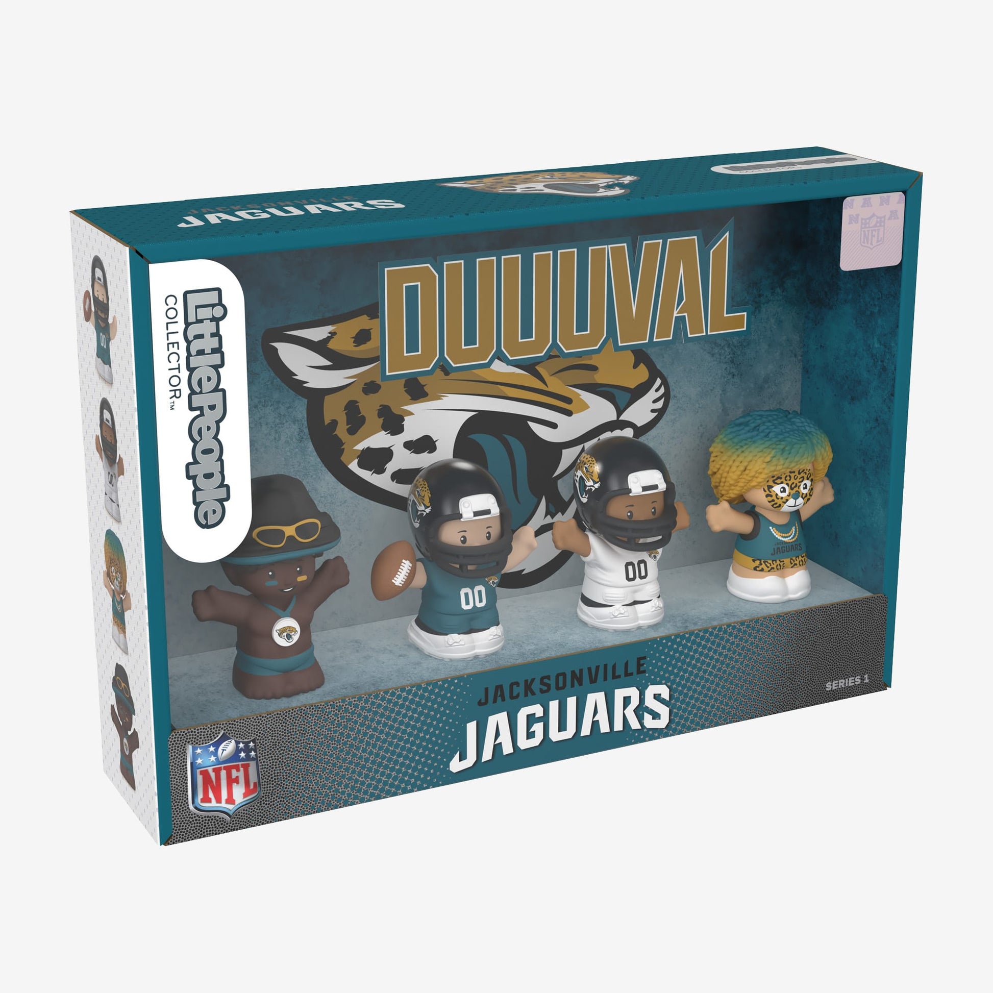 Little People Collector x NFL Jacksonville Jaguars Set - Bộ Mô Hình Cầu Thủ Bóng Bầu Dục - Mattel HNJ47 Mattel - ảnh 2 - Figu