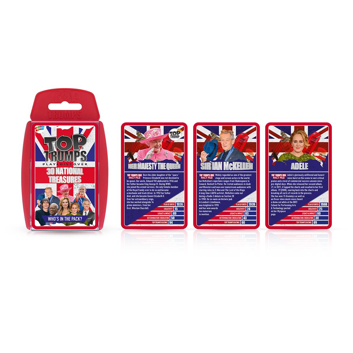 National Treasures Top Trumps Card Game - Trò chơi thẻ bài nhân vật nổi tiếng Anh Quốc - Winning Moves - Hình ảnh bổ sung 5