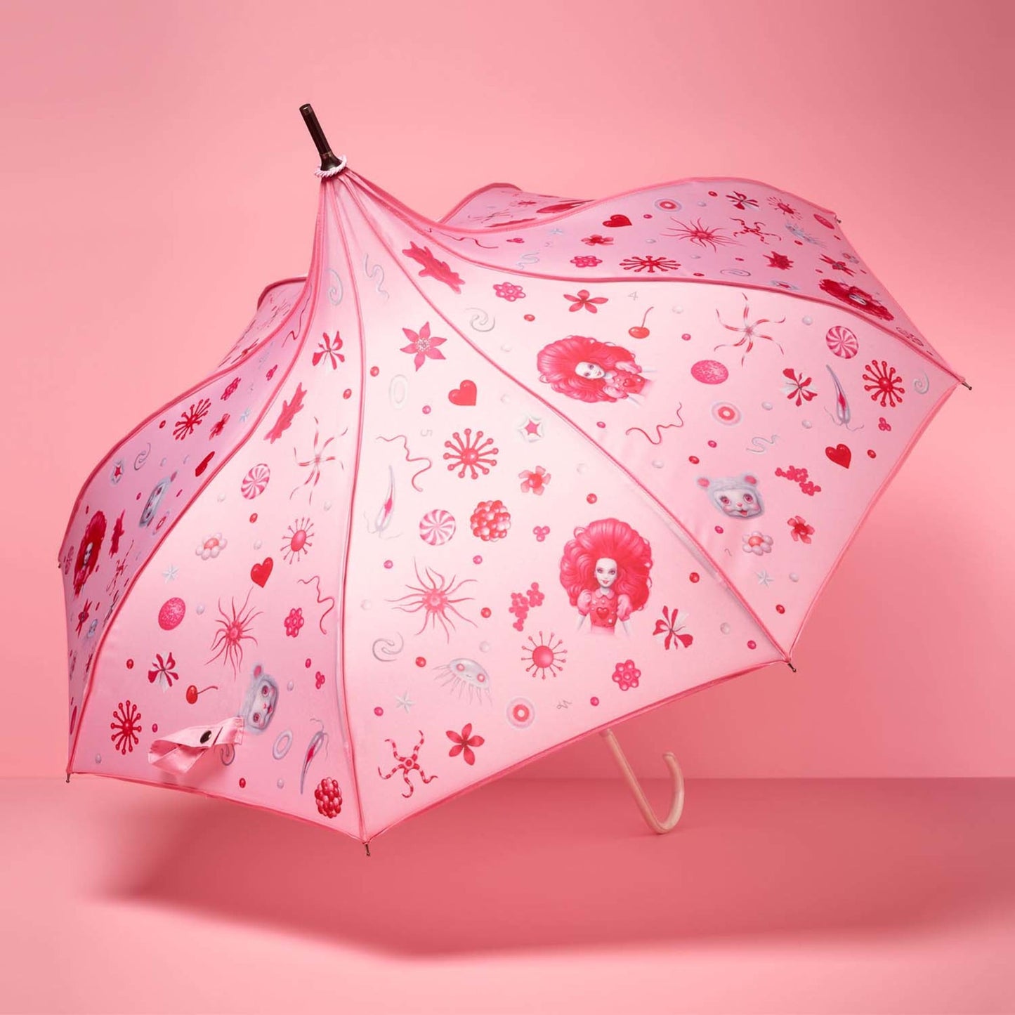 Mark Ryden x Barbie Pink Pop Umbrella - Ô Cầm Tay Sưu Tầm Cao Cấp Mattel Creations HPC97 - Hình ảnh chi tiết 2