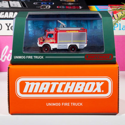 Matchbox Collectors Mercedes-Benz Unimog Fire Truck - Xe Cứu Hỏa Mô Hình Kim Loại Cao Cấp