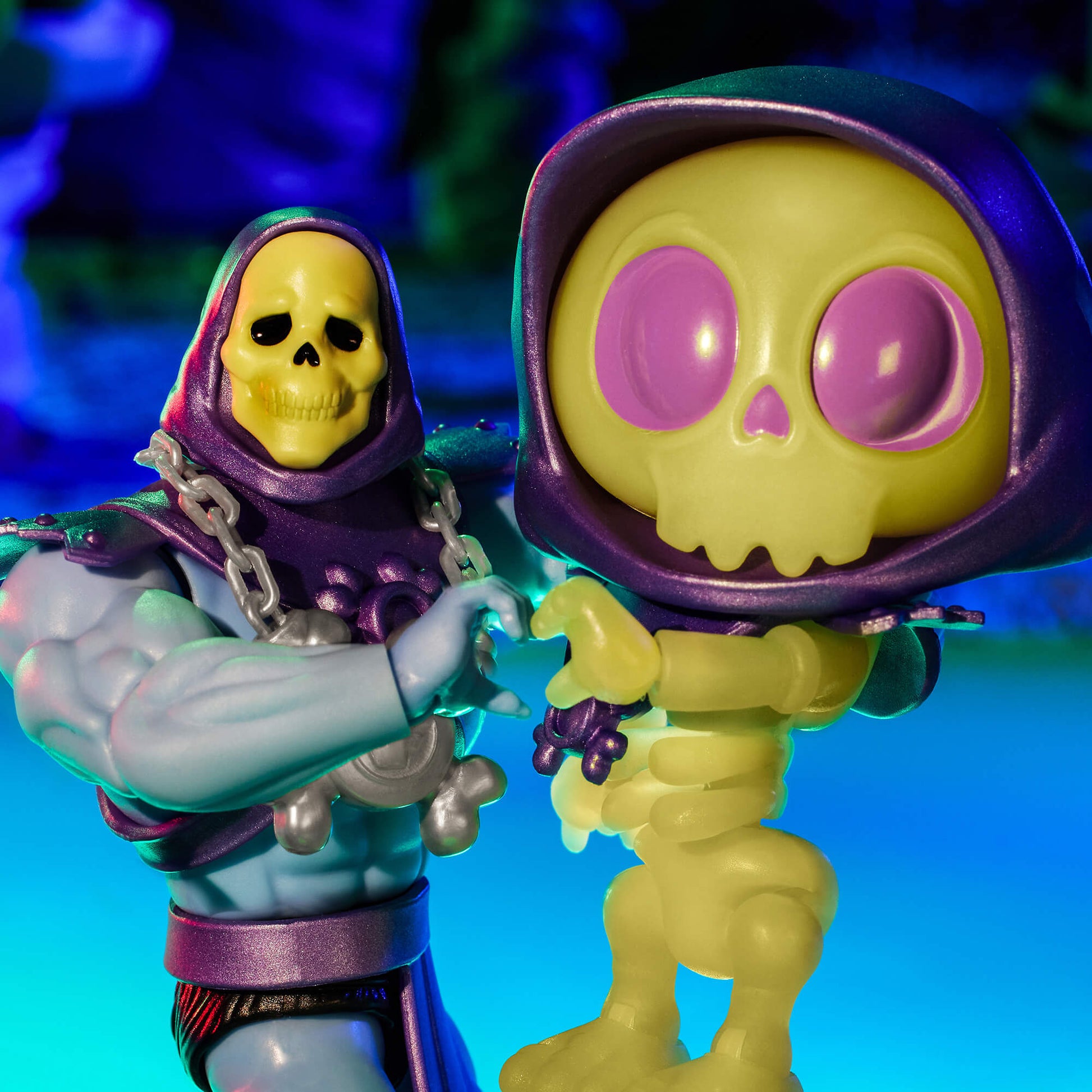 Masters of the Universe Skeletor x VeeFriends Skilled Skeleton 2-Pack - Bộ 2 Mô Hình Khớp Cử Động Mattel Creations - Hình ảnh bổ sung 4