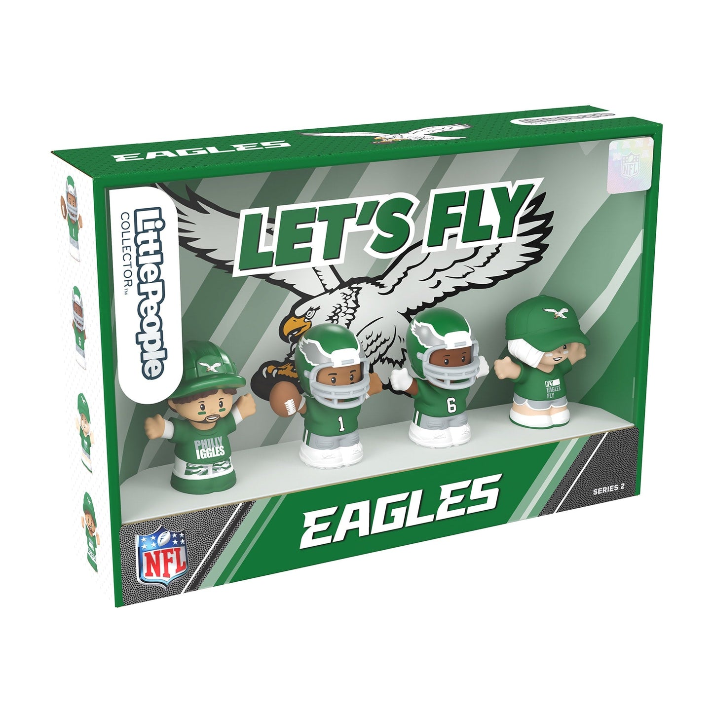 Little People Collector Philadelphia Eagles Alternate Jersey Figure Set - Bộ Mô Hình Cầu Thủ NFL Sưu Tầm - Mattel - Hình ảnh bổ sung 7