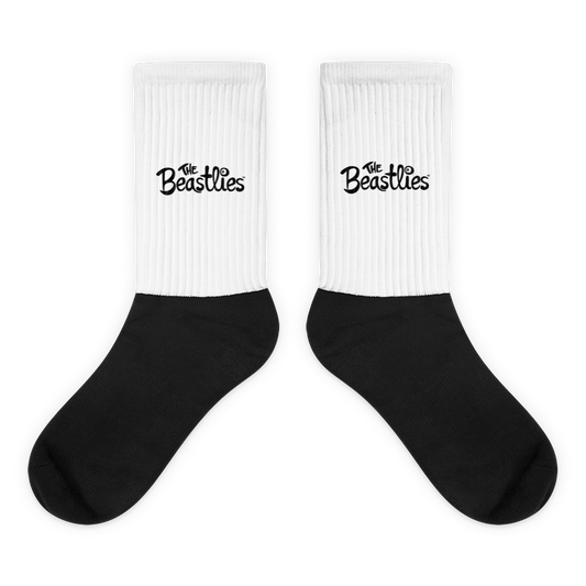 The Beastlies™ Core Logo Black and White Socks - Vớ Cổ Cao Thời Trang - Mattel Creations - Hình ảnh sản phẩm