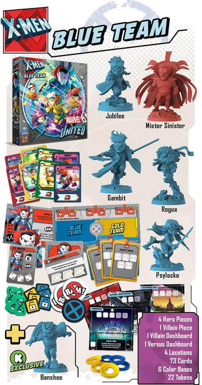 Marvel United: X-Men Blue Team Expansion Plus Banshee (Kickstarter Special)