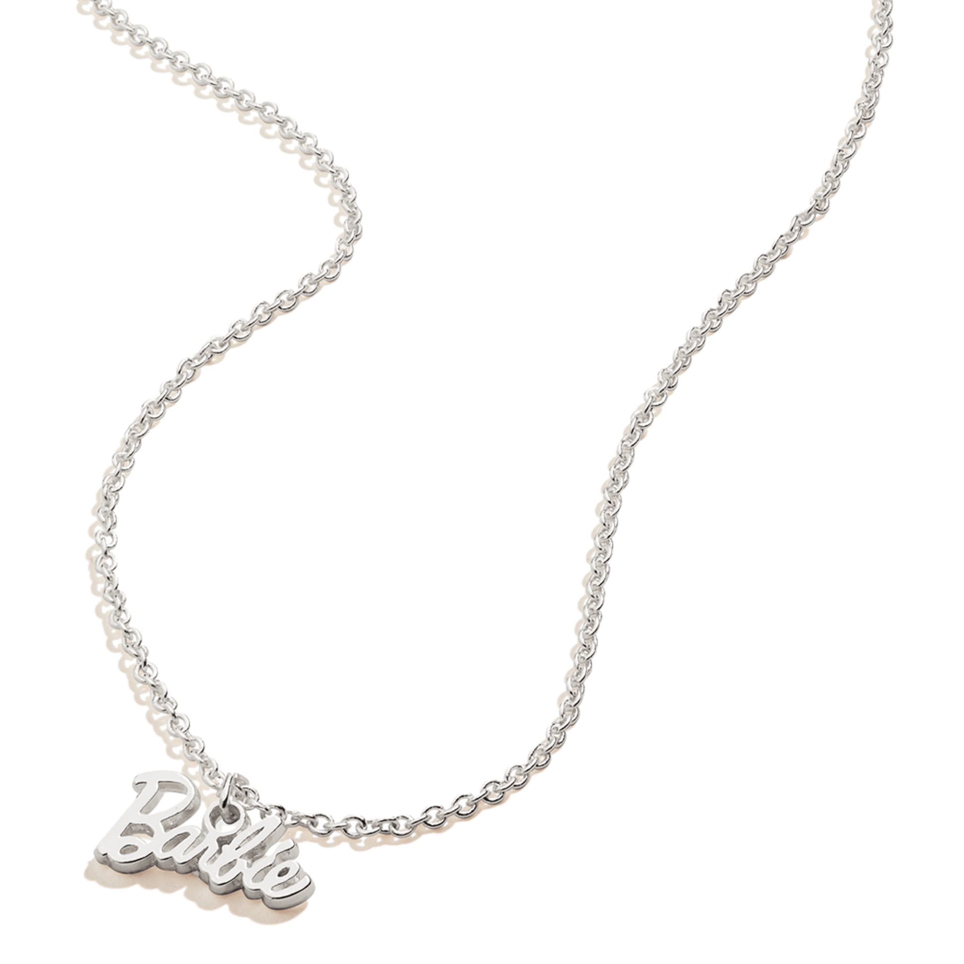Alex and Ani Barbie Name Plate Adjustable Necklace - Vòng Cổ Mạ Bạc Kỷ Niệm 60 Năm Barbie - Mattel Signature - Hình ảnh sản phẩm