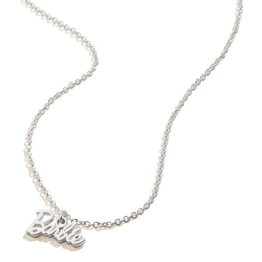 Alex and Ani Barbie Name Plate Adjustable Necklace - Vòng Cổ Mạ Bạc Kỷ Niệm 60 Năm Barbie - Mattel Signature - Hình ảnh sản phẩm