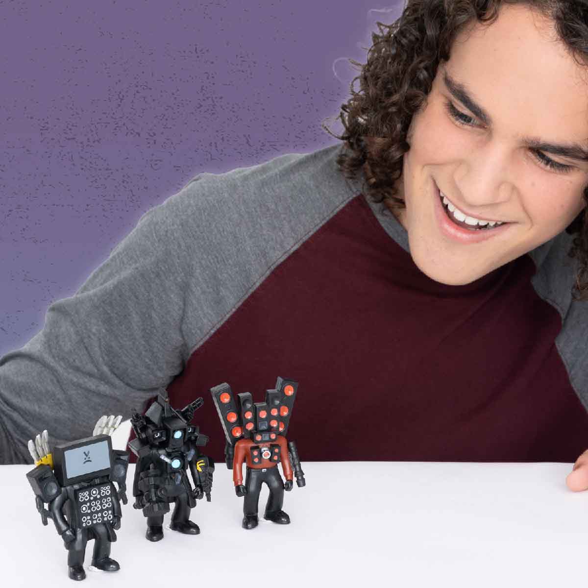 Toy Set of 3 Titan Character Models SKIBIDI TOILET ST13003 - Bộ 3 Mô hình nhân vật Titan - SKIBIDI TOILET