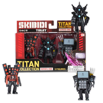 Toy Set of 3 Titan Character Models SKIBIDI TOILET ST13003 - Bộ 3 Mô hình nhân vật Titan - SKIBIDI TOILET