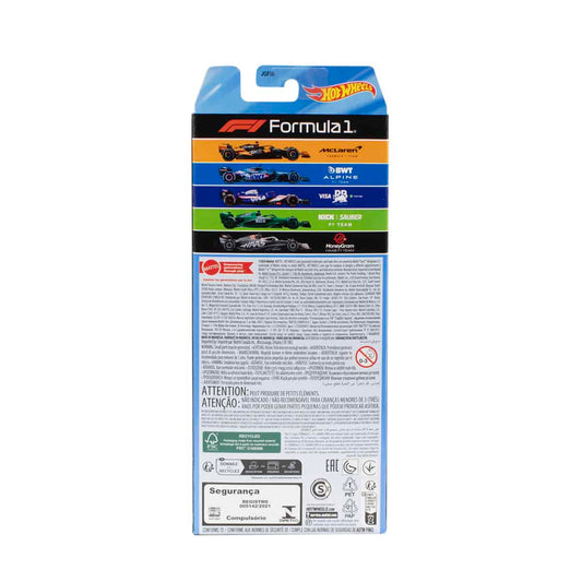 Set of 5 Hot Wheels F1 racing cars - Bộ 5 Mô Hình Xe Đua Formula 1 - Hot Wheels JGF58