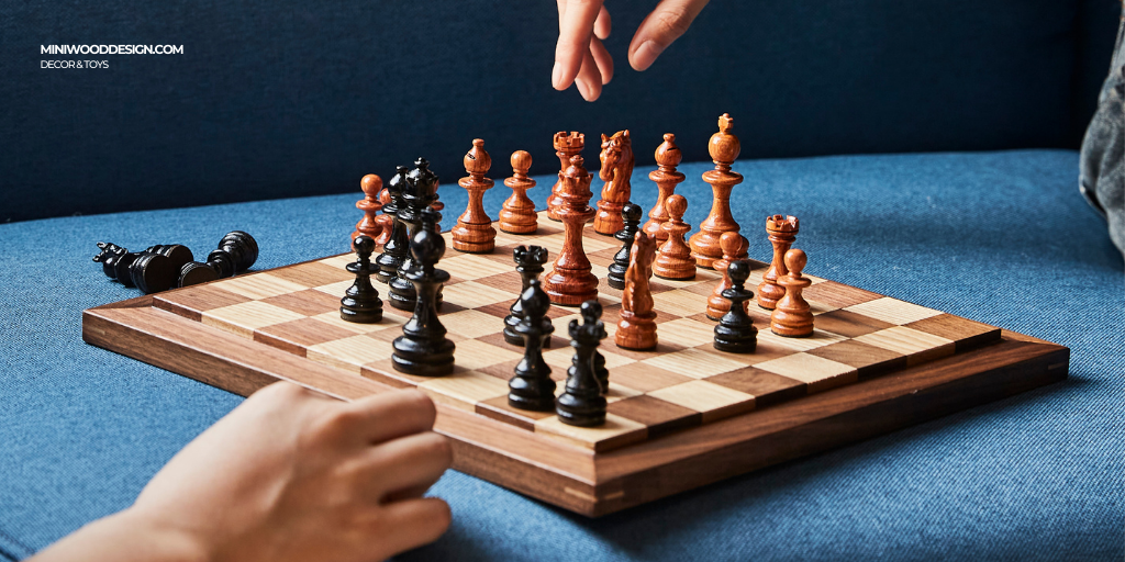 Bộ Cờ Vua Signature Size Du Lịch - Bộ cờ vua gỗ hương cao cấp - Miniwood Design