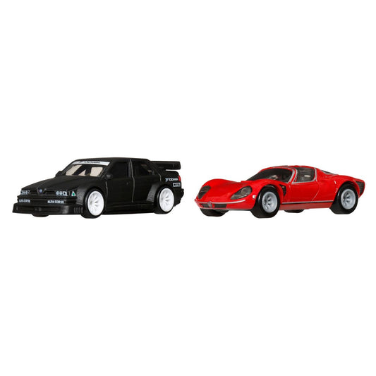 Alfa Romeo Hot Wheels Premiums JBK95/HBL96 - Mô hình bộ đôi siêu xe 1:64 - Hot Wheels