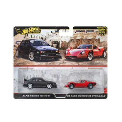 Alfa Romeo Hot Wheels Premiums JBK95/HBL96 - Mô hình bộ đôi siêu xe 1:64 - Hot Wheels