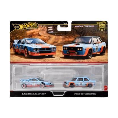 Supercar Duo Premium Lancia Rally 037/ Fiat 131 Abarth - Bộ đôi siêu xe mô hình 1:64 - Hot Wheels HBL96