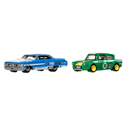 Đồ Chơi Bộ Đôi Siêu Xe Premiums 67 Ford Anglia Racer HOT WHEELS JHW50/HBL96