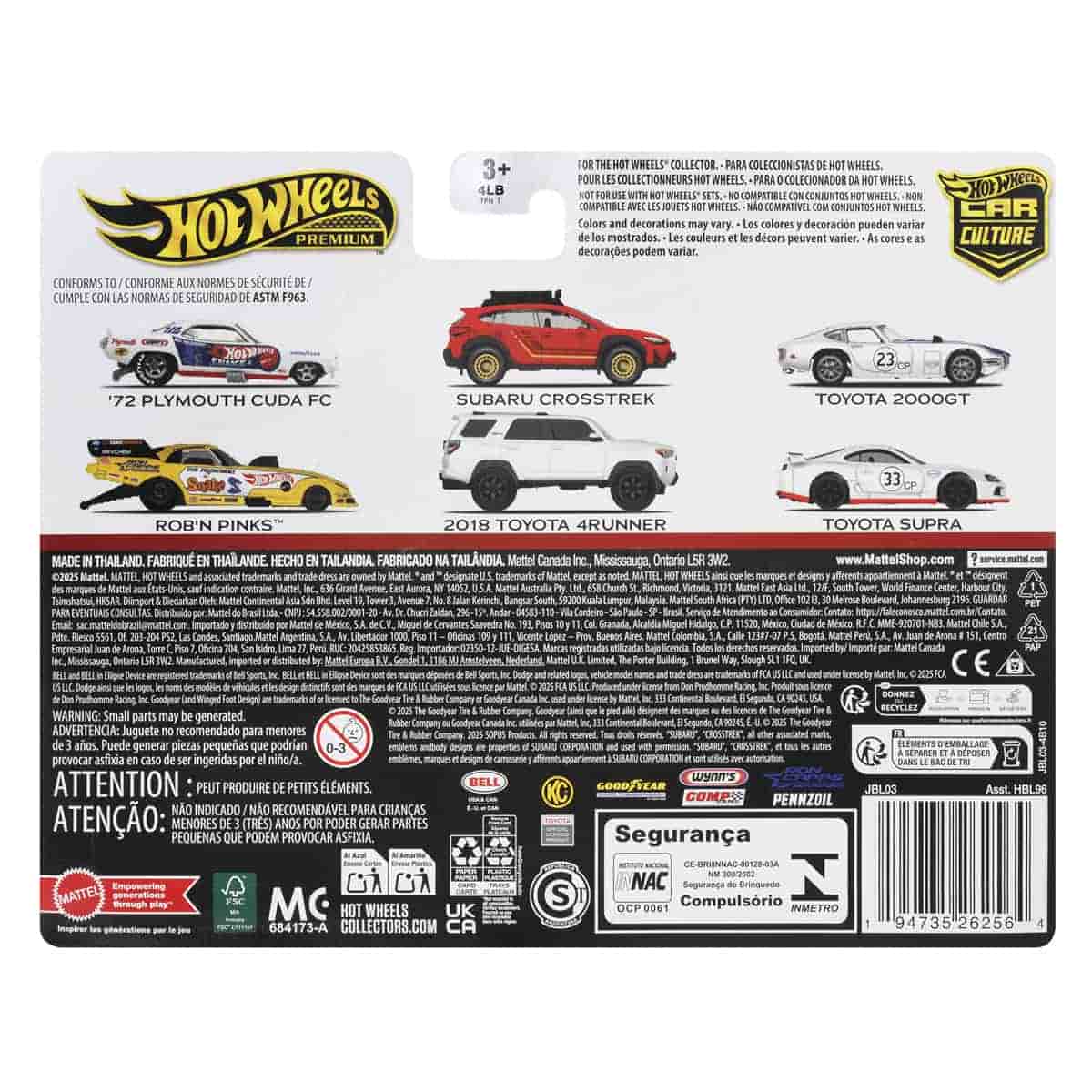 Premiums Toyota Supra HOT WHEELS HBL96 Supercar Duo - Bộ đôi siêu xe mô hình - Hot Wheels