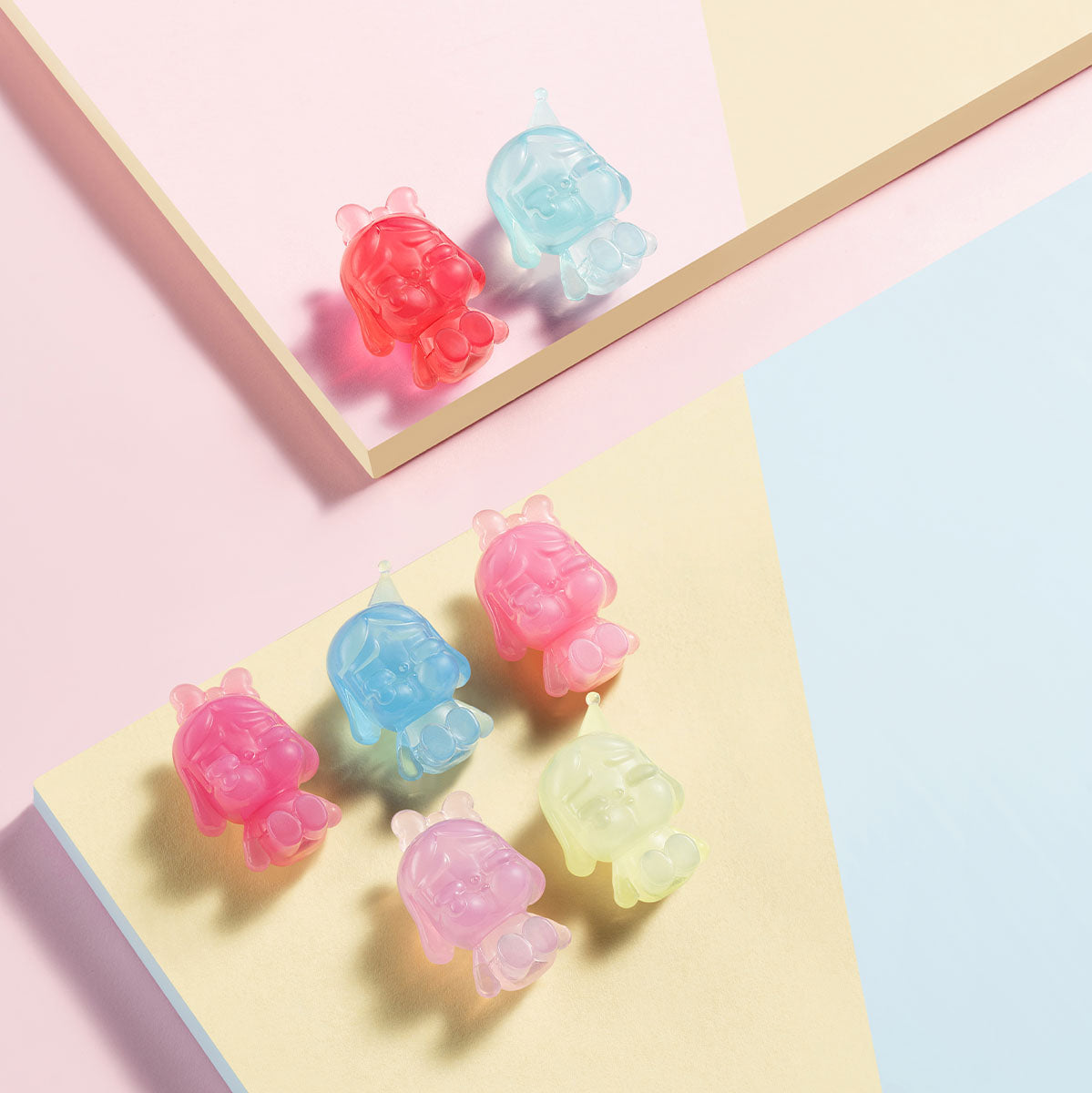 Pop Bean CryBaby Mini Figure - Gradient Color Set - Bộ 7 mô hình mini - POP MART