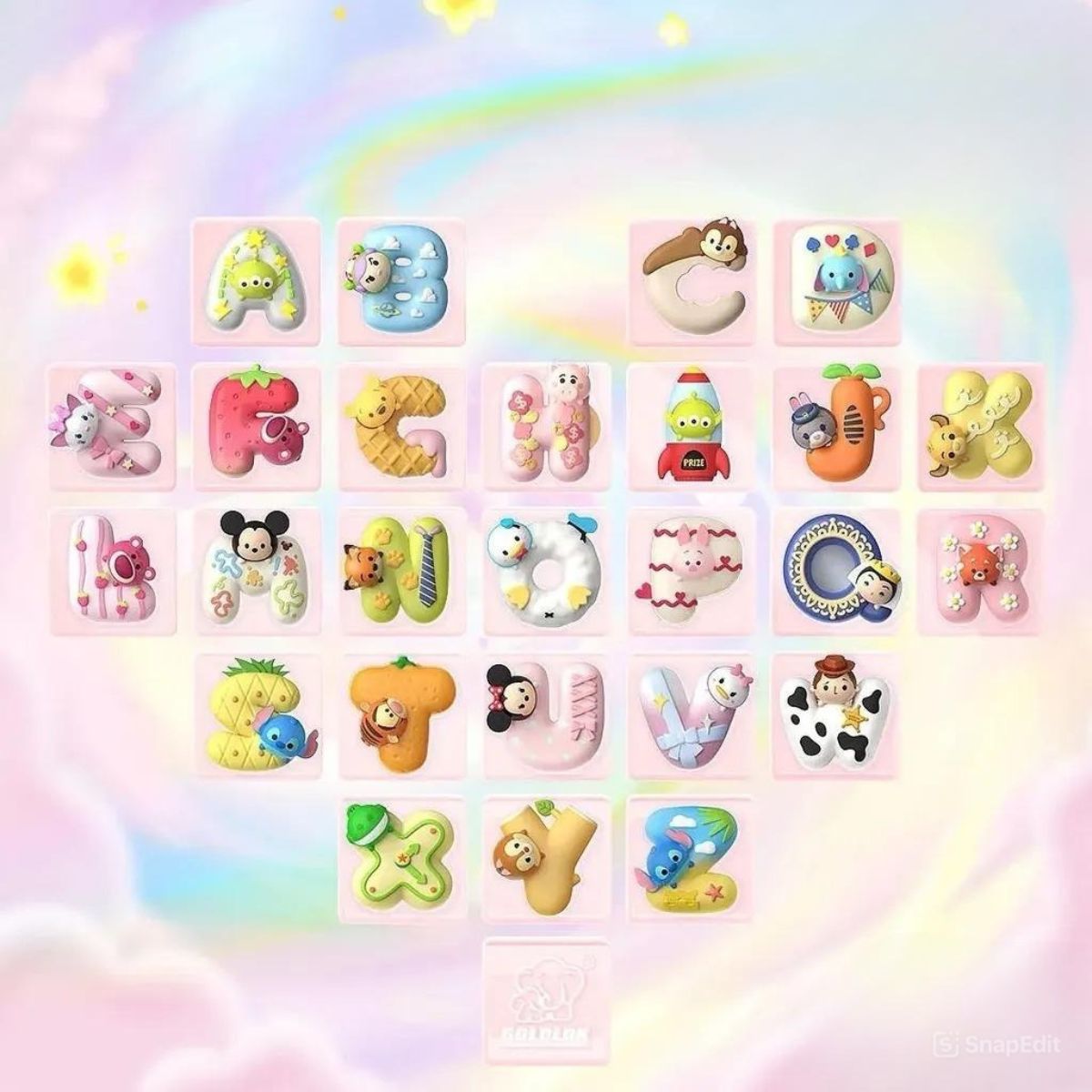 Disney Tsum Tsum Magnetic Letter Collection - Bộ sưu tập chữ cái nam châm - OTHER GIRL BRANDS CH2070-A01-CH