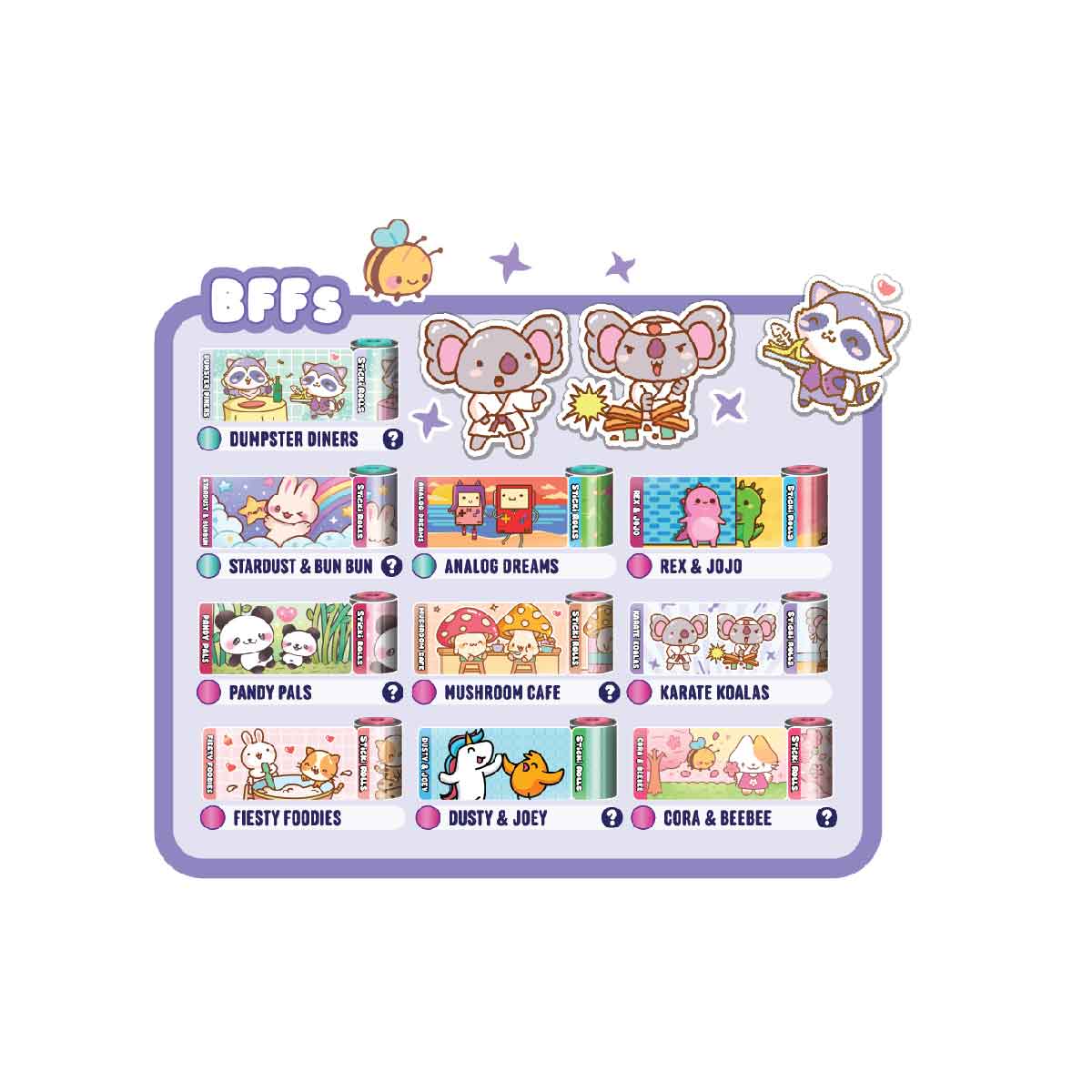 DIY Sticki Rolls Collection - Bộ sưu tập vòng tay Sticker sáng tạo - OTHER GIRL BRANDS SR200