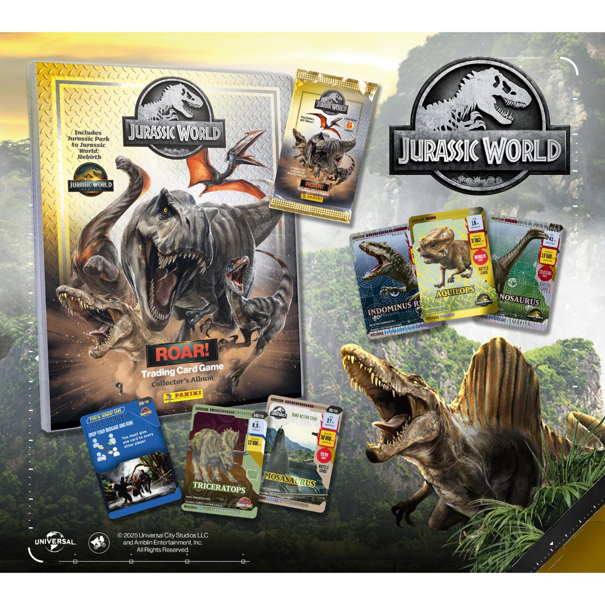 Bộ Thẻ Hình Khởi Đầu Jurassic World ROAR PANINI 8051708025279
