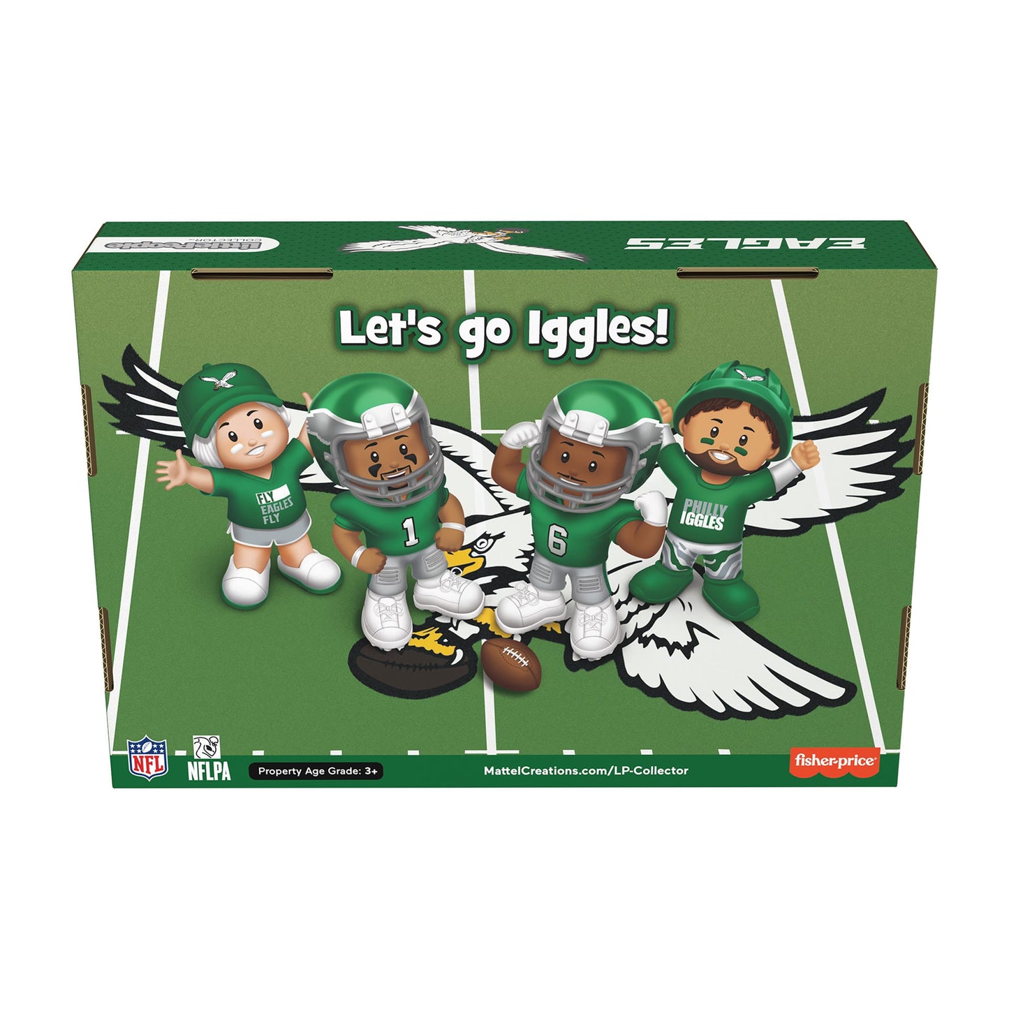 Little People Collector Philadelphia Eagles Alternate Jersey Figure Set - Bộ Mô Hình Cầu Thủ NFL Sưu Tầm - Mattel - Hình ảnh bổ sung 8