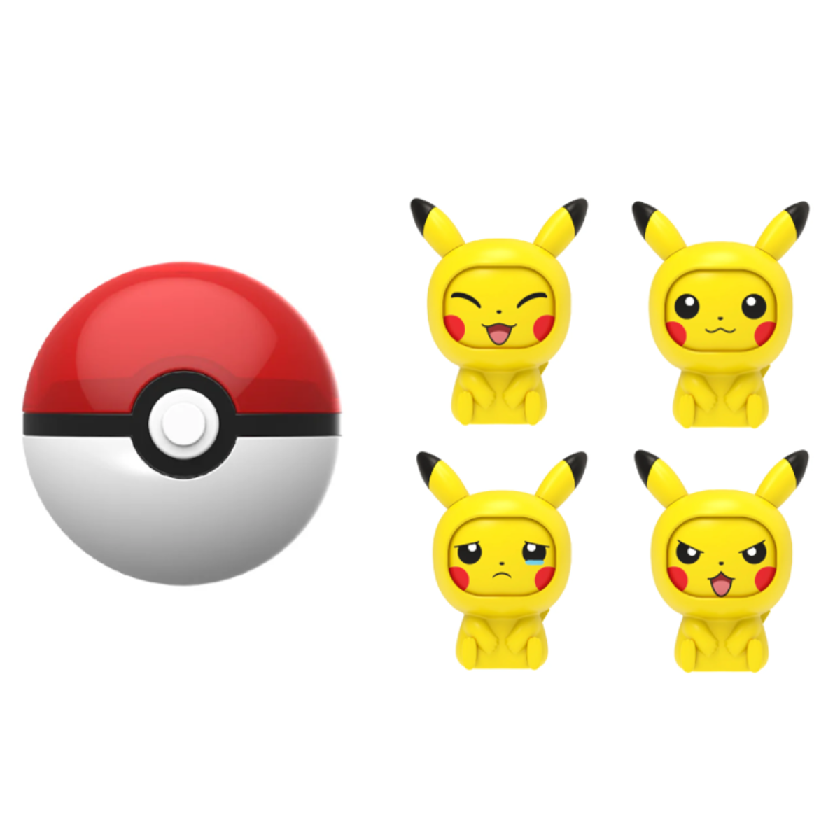 Pokeball with 4-Color Animal Face Pokemon Characters - Mô hình Pokeball thay đổi khuôn mặt - Pokemon Toys 8101