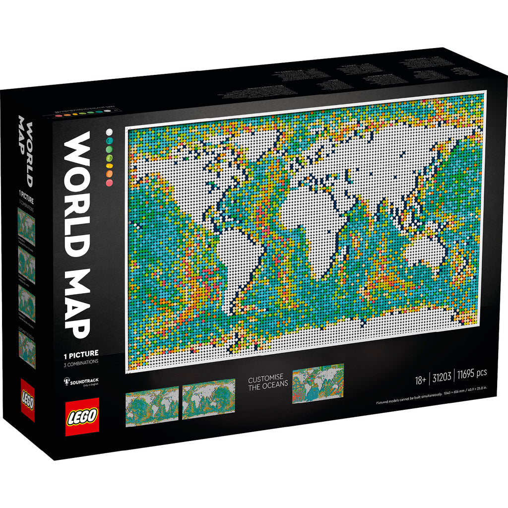 LEGO® Art World Map - Bản đồ thế giới lắp ráp 11.695 chi tiết - LEGO 31203 - Hình ảnh sản phẩm
