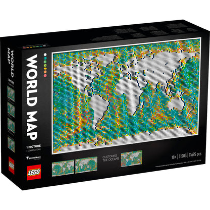 LEGO® Art World Map - Bản đồ thế giới lắp ráp 11.695 chi tiết - LEGO 31203 - Hình ảnh sản phẩm