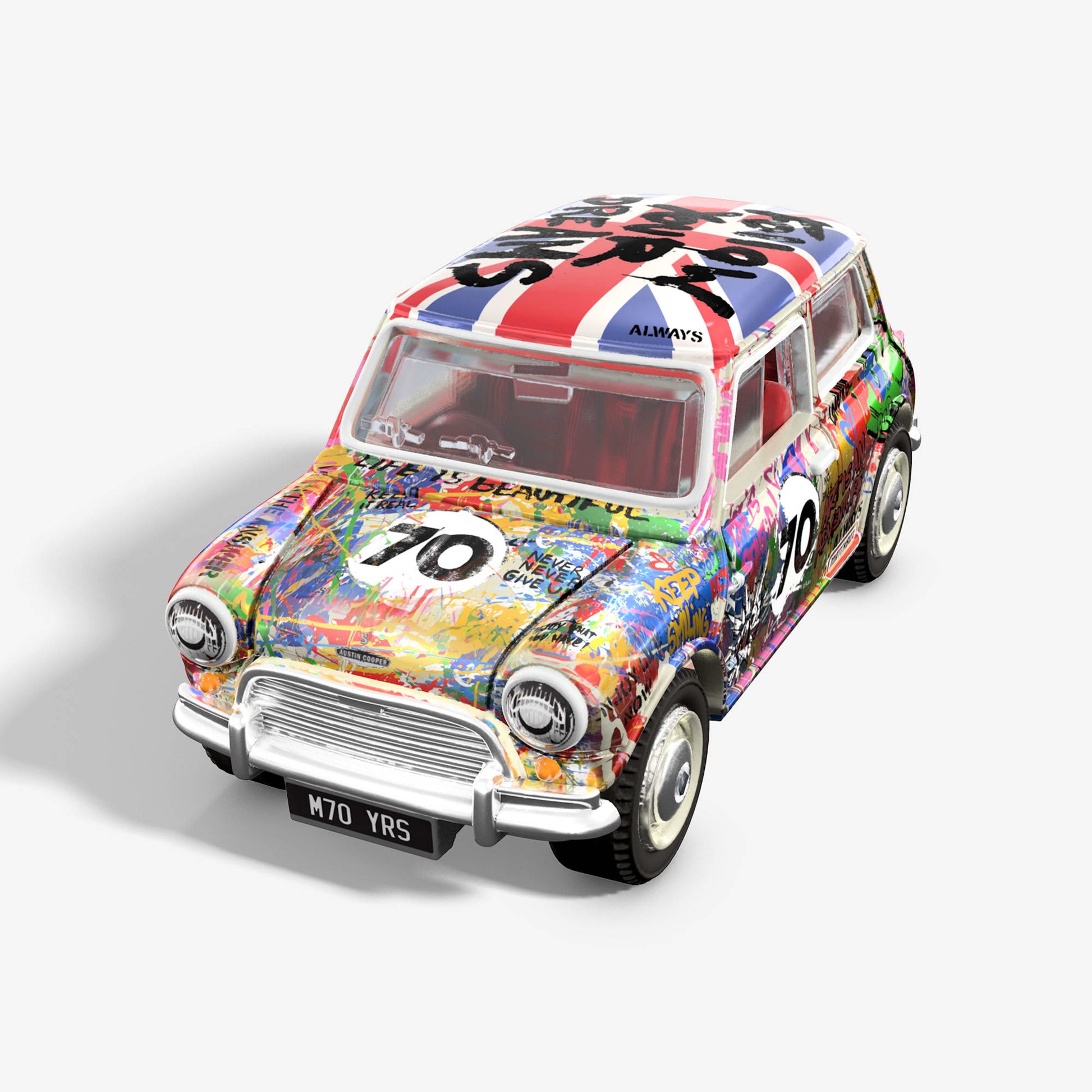 Matchbox x Mr Brainwash 1964 Austin Mini Cooper S Mô Hình Xe Die-cast Nghệ Thuật Matchbox - Hình ảnh bổ sung 4