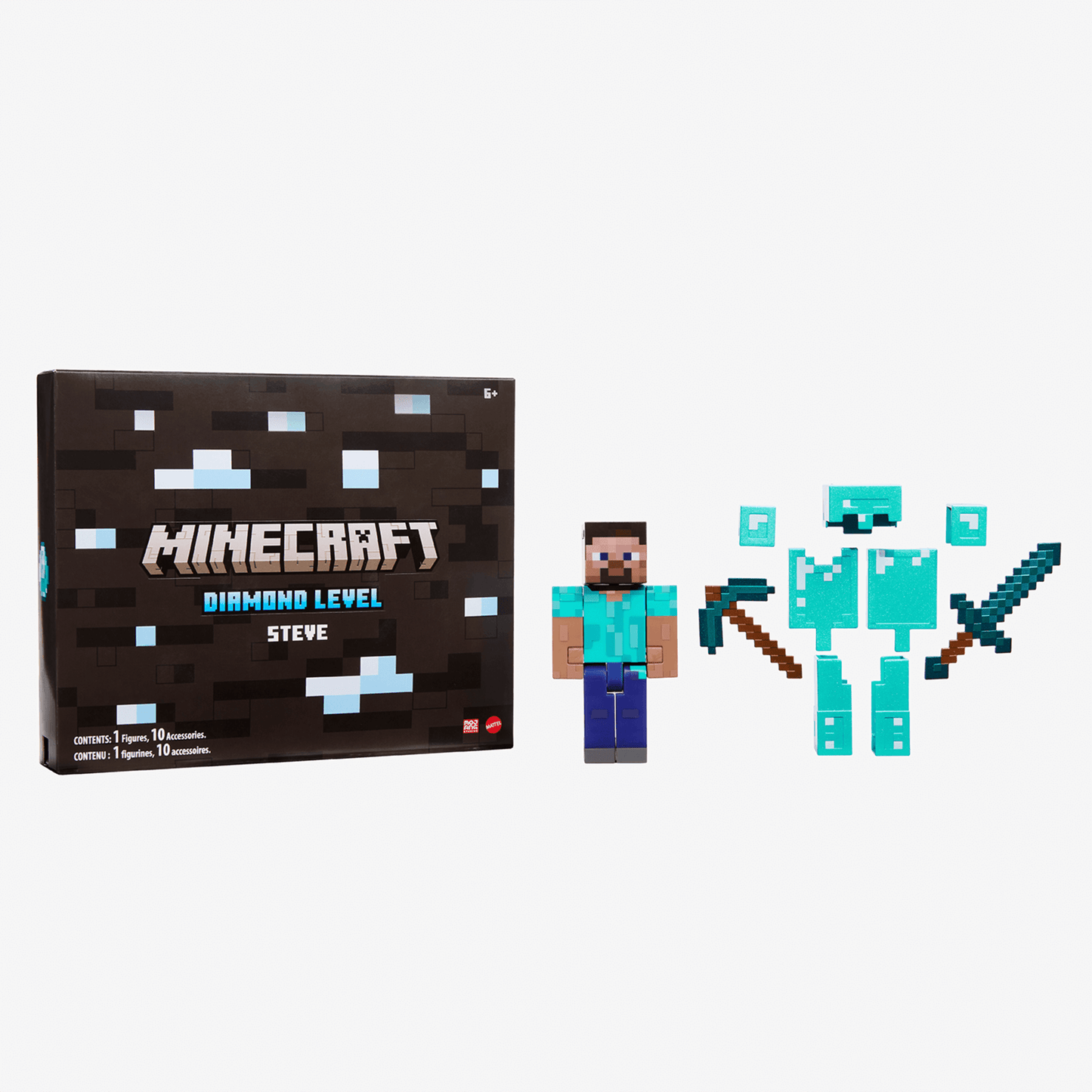 Minecraft Diamond Level Steve Collector Action Figure - Mô Hình Nhân Vật Sưu Tập Chính Hãng Mattel - Hình ảnh chi tiết 2